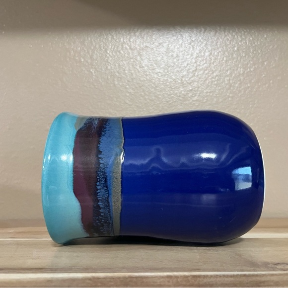 Blue and Turquoise Ceramic Mug - Picture 7 of 11